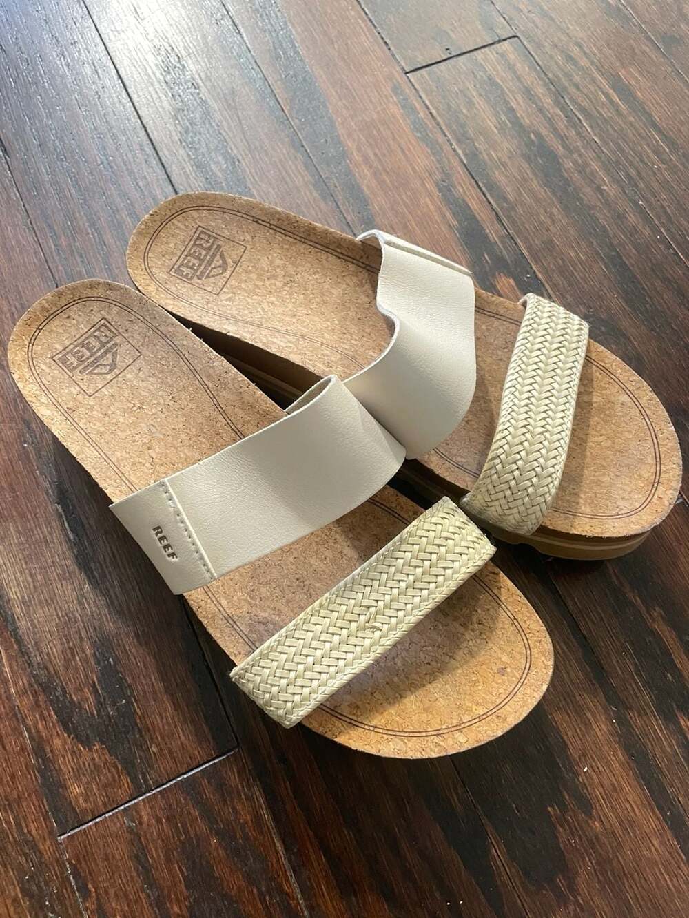 Reef Women's Cushion Vista Hi Vintage Braided Platform Slide Sandals Size 9